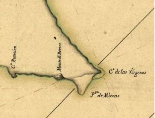 Punta de Mieras, aan de ingang van de straat van Magelhanes